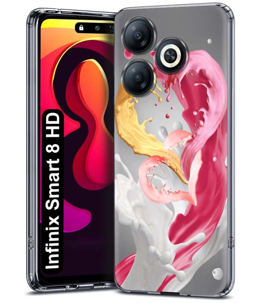     			NBOX Multicolor Printed Back Cover Silicon Compatible For Infinix Smart 8 HD ( Pack of 1 )