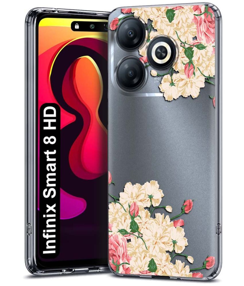     			NBOX Multicolor Printed Back Cover Silicon Compatible For Infinix Smart 8 HD ( Pack of 1 )