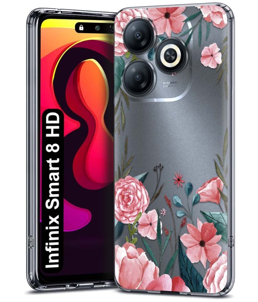     			NBOX Multicolor Printed Back Cover Silicon Compatible For Infinix Smart 8 HD ( Pack of 1 )