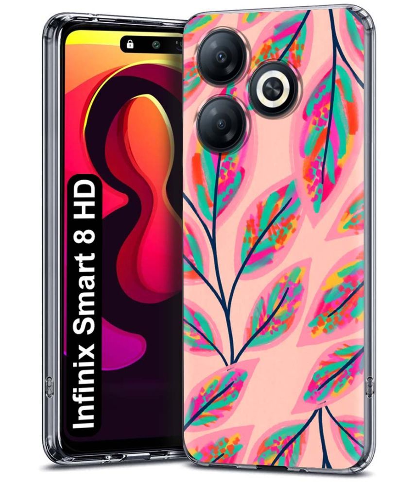     			NBOX Multicolor Printed Back Cover Silicon Compatible For Infinix Smart 8 HD ( Pack of 1 )