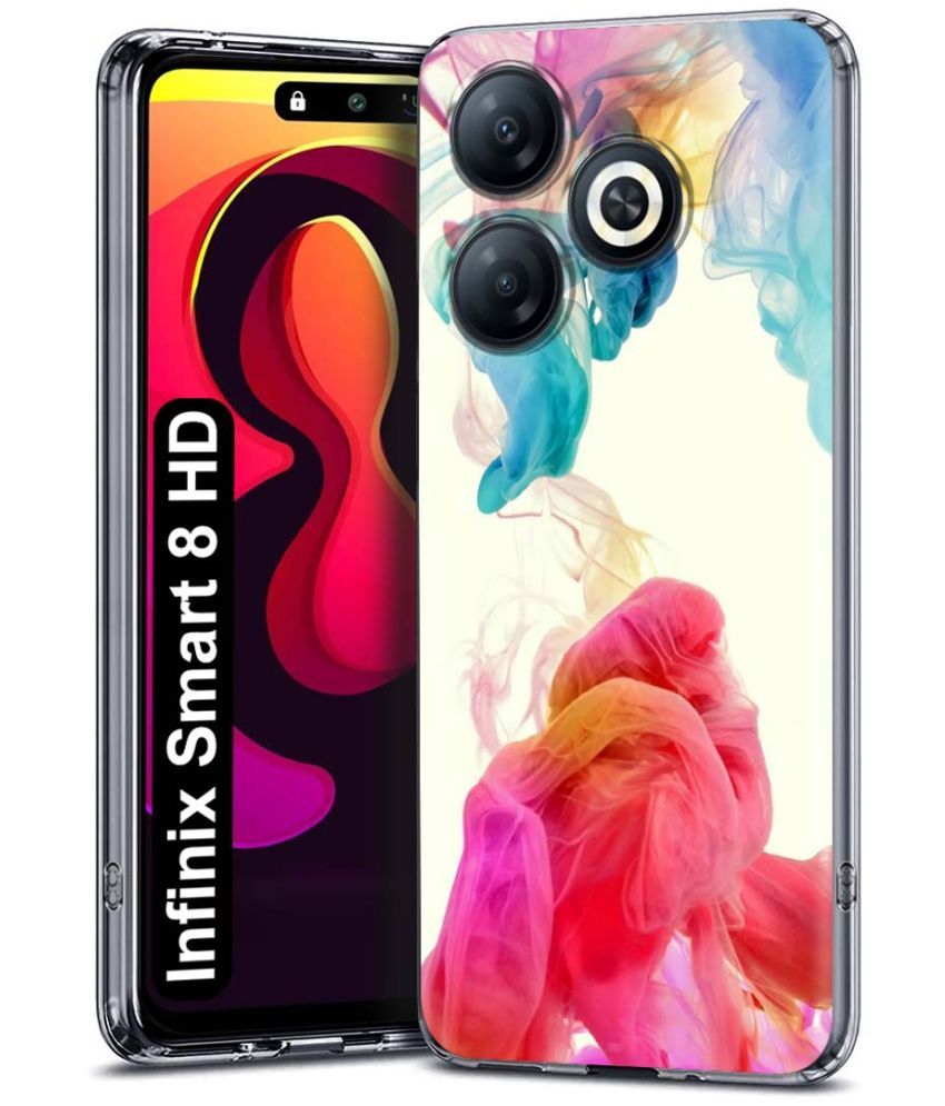     			NBOX Multicolor Printed Back Cover Silicon Compatible For Infinix Smart 8 HD ( Pack of 1 )