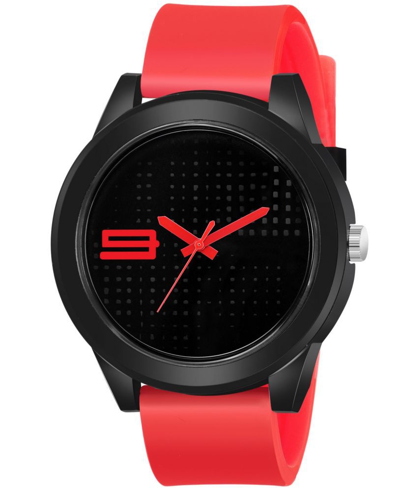     			Newman Red Rubber Analog Men's Watch