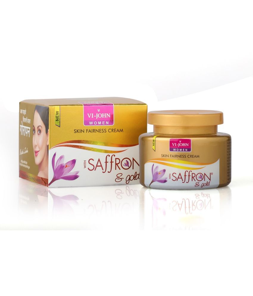     			VI-JOHNÂ Saffron & Gold Skin Fairness Cream Enriched With Vitamin E for Women 50g Pack of 4