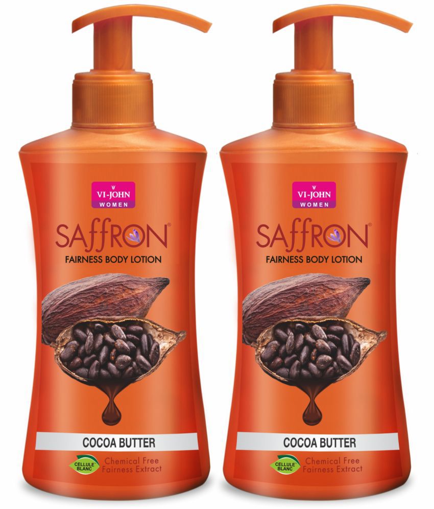     			VIJOHN Saffron Cocoa Butter Fairness Chemical Free Body Lotion 250ml Each  Pack of 2
