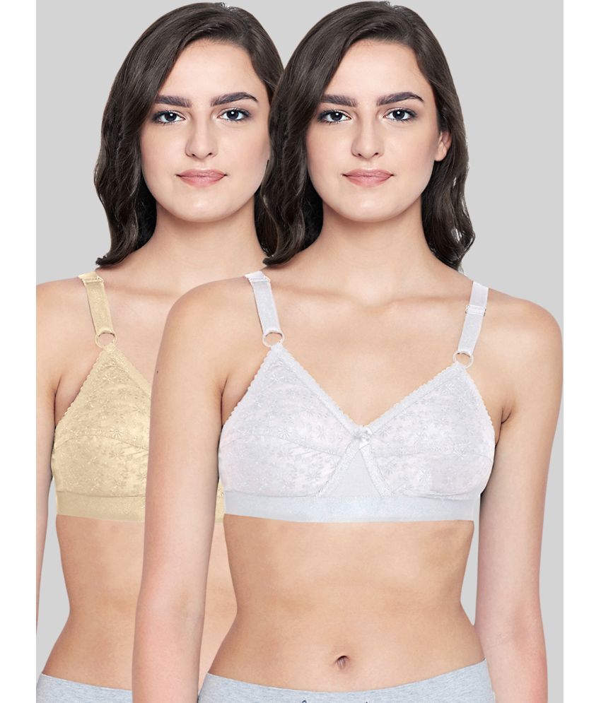     			Bodycare Multicolor Cotton Non Padded Women's Everyday Bra ( Pack of 2 )