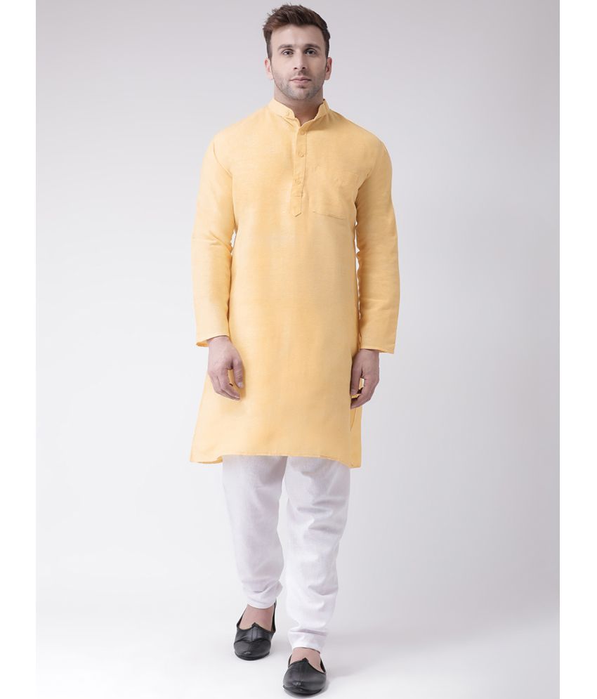     			RIAG Cream Cotton Men's Regular Kurta ( Pack of 1 )