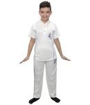 Kaku Fancy Dresses India Cricket Team In White Color National Hero Costume For Kids Independence Day/Republic Day Costume -White, 7-8 Years, For Boys