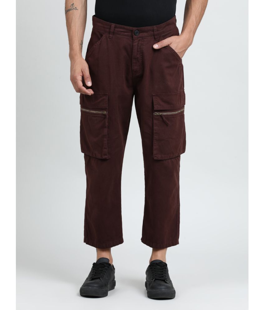     			Bene Kleed Loose Flat Men's Cargos - Brown ( Pack of 1 )