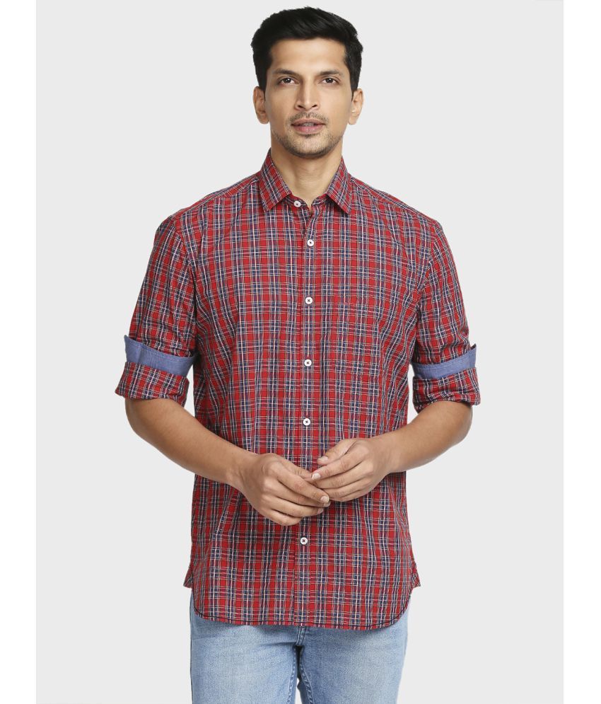     			Colorplus Cotton Regular Fit Half Sleeves Men's Casual Shirt - Red ( Pack of 1 )