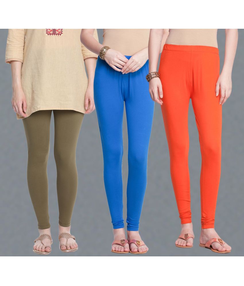     			Dollar Missy - Multicolor Cotton Women's Leggings ( Pack of 3 )