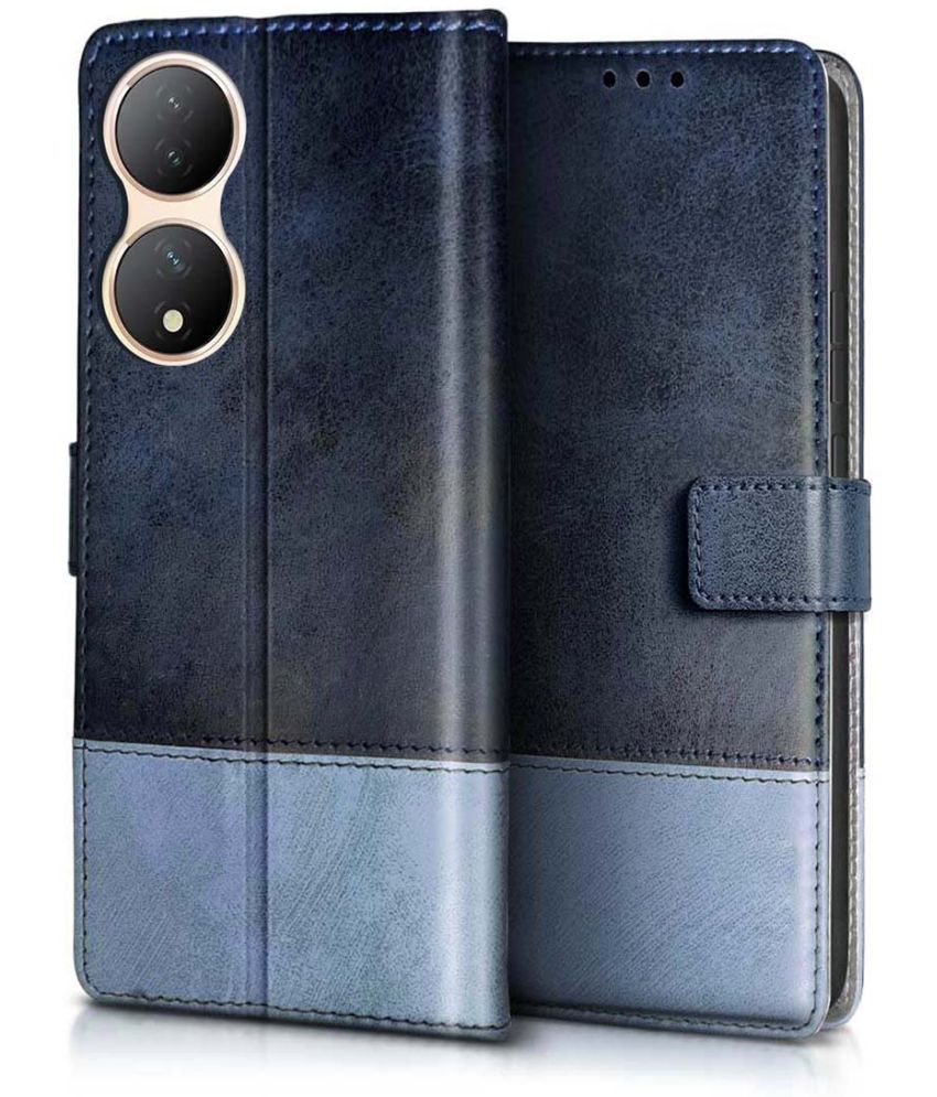     			Fashionury Blue Flip Cover Leather Compatible For Vivo Y100 ( Pack of 1 )