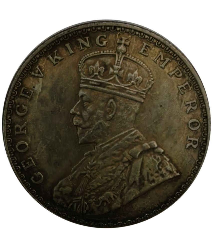     			GEORGE V KING EMPEROR ONE RUPEE SILVER COIN (1921)