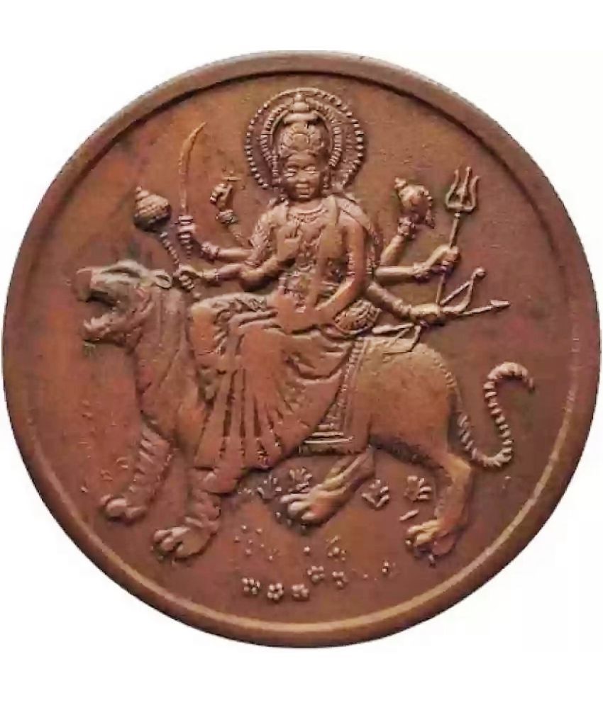     			GODDESS DURGA MAA EAST INDIA COIN . TEMPLE TOKEN COIN BIG SIZE WEIGHT 45 GM. SIZE - 50MM