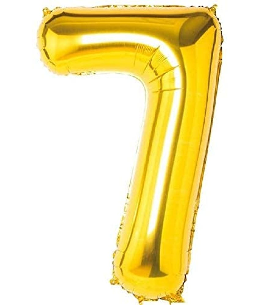     			Urban Classic 32" Inch Gold Number 7 Foil Balloon for Birthday, anniversary