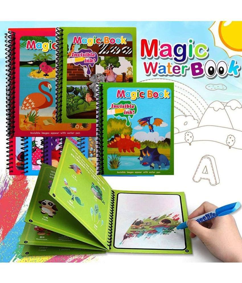     			Water Magic Book, Magic Doodle Pen, Coloring Doodle Drawing Board Games for Kids, Educational Toy for Growing Kids