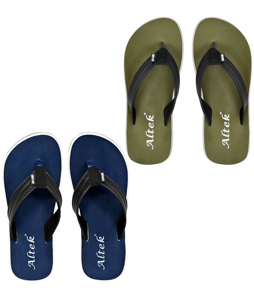     			Altek Navy Men's Thong Flip Flop