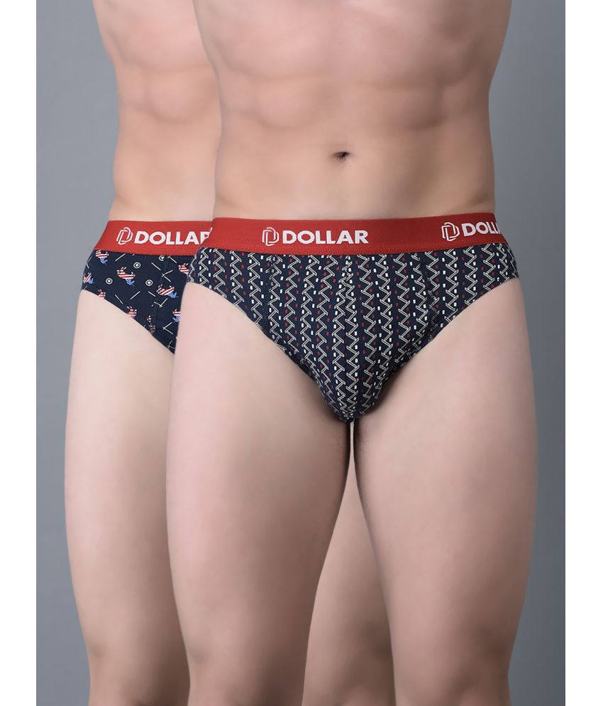     			Dollar Bigboss Assorted Printed Cotton Blend Men Brief (Pack of 2)