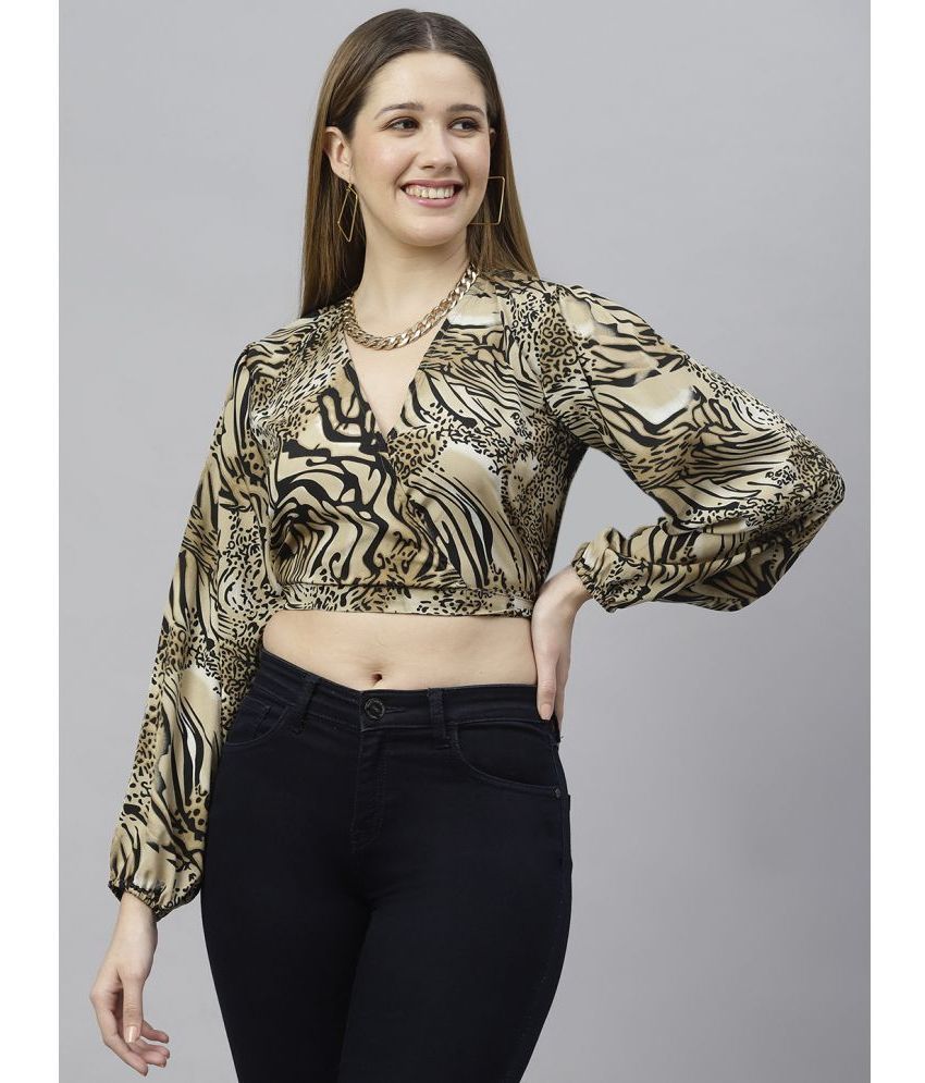     			Flamboyant Black Rayon Women's Crop Top ( Pack of 1 )