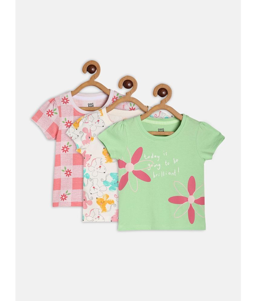     			MINI KLUB Pack of 3 Baby Girls Cotton Top ( Multi )