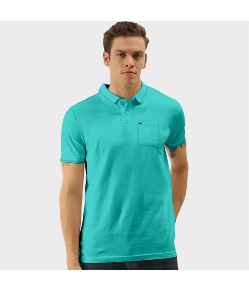     			TAB91 Cotton Slim Fit Solid Half Sleeves Men's Polo T Shirt - Turquoise ( Pack of 1 )