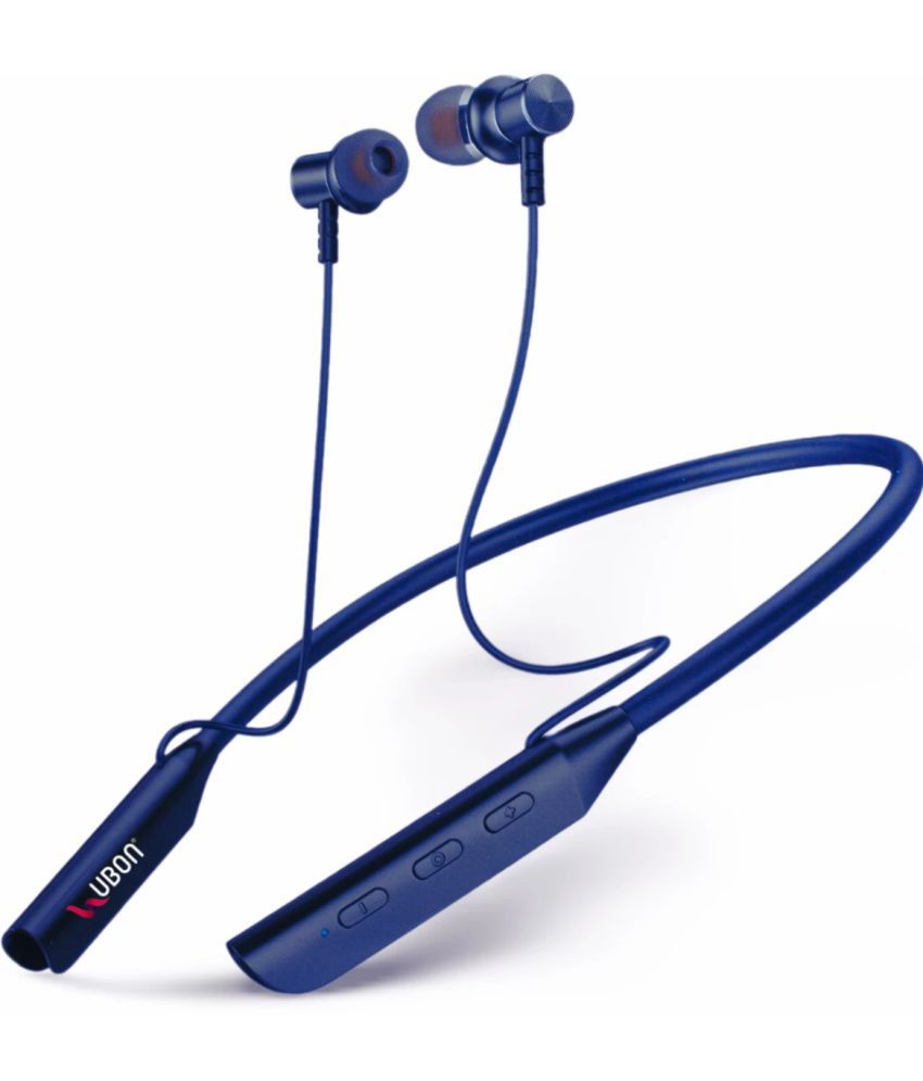     			UBON CL-600 Bluetooth Bluetooth Neckband On Ear 32 Hours Playback Active Noise cancellation IPX4(Splash & Sweat Proof) Blue