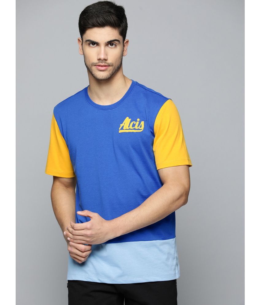     			Alcis Blue Cotton Regular Fit Men's Sports T-Shirt ( Pack of 1 )