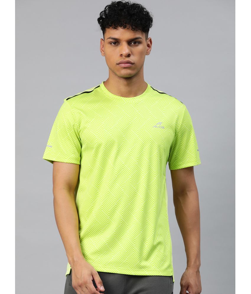     			Alcis Green Polyester Slim Fit Men's Sports T-Shirt ( Pack of 1 )