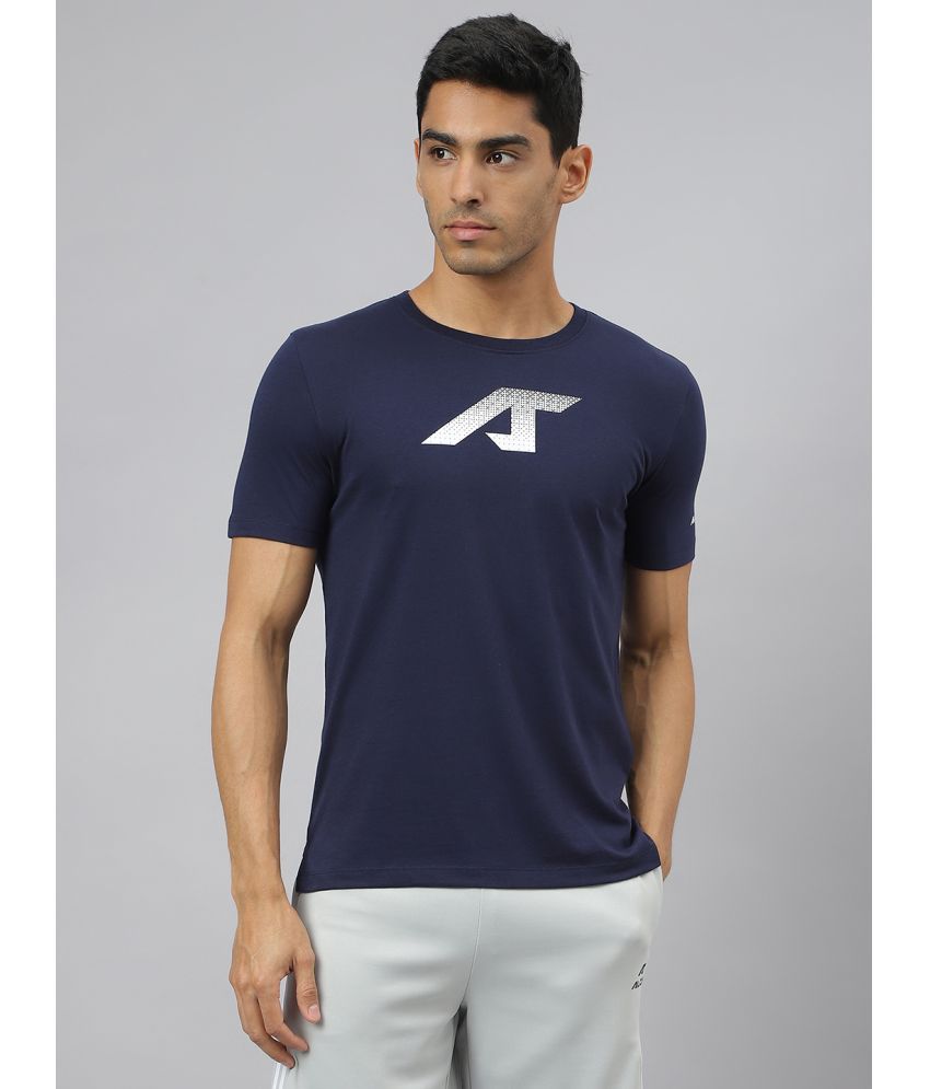     			Alcis Navy Blue Cotton Regular Fit Men's Sports T-Shirt ( Pack of 1 )