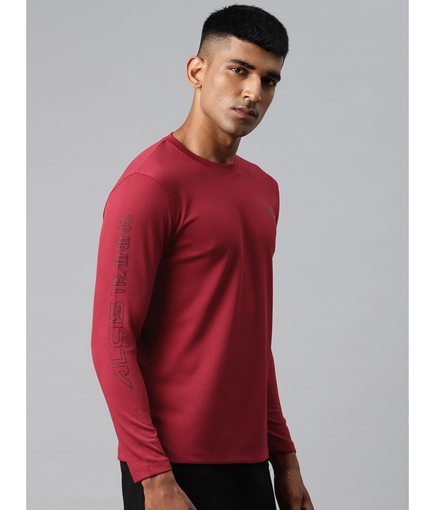     			Alcis Grey Melange Polyester Slim Fit Men's Sports T-Shirt ( Pack of 1 )