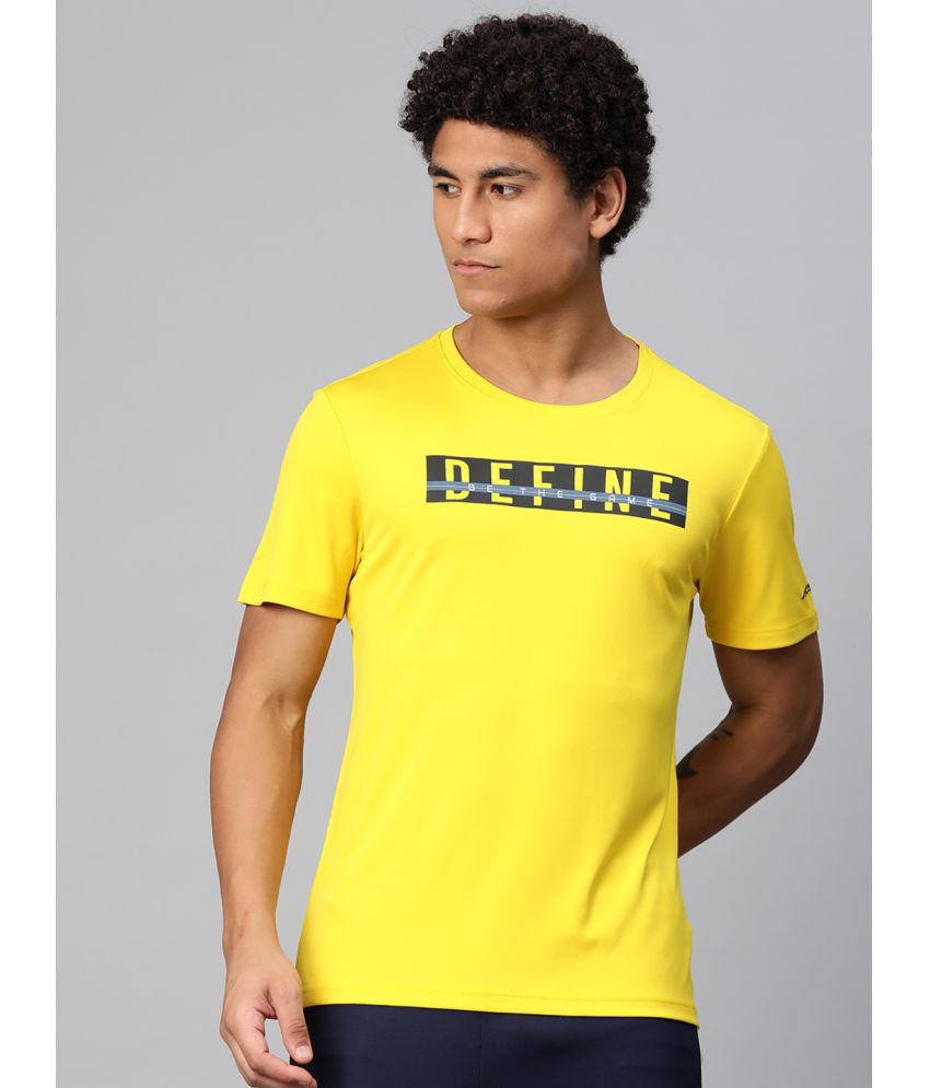     			Alcis Yellow Polyester Slim Fit Men's Sports T-Shirt ( Pack of 1 )