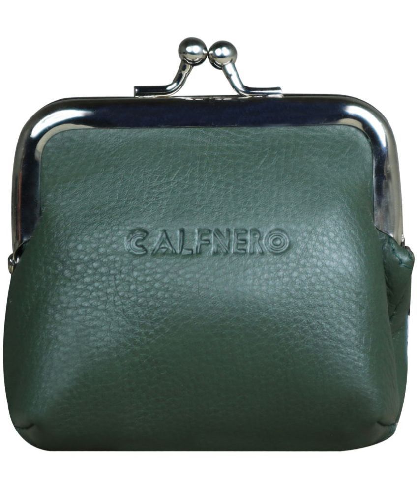     			Calfnero Leather Green Women's Regular Wallet ( Pack of 1 )