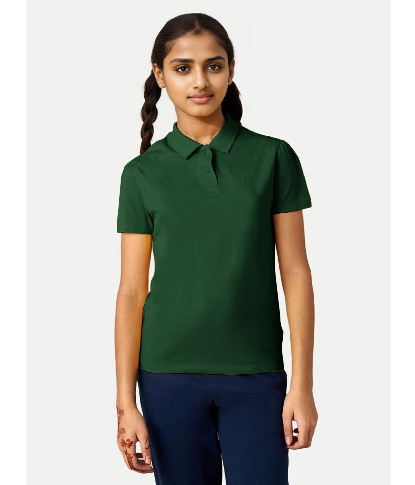     			Radprix Green Cotton Blend Girls T-Shirt ( Pack of 1 )