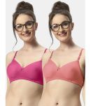 Sonari Pack of 2 Polyester Women's T-Shirt Bra ( Multicolor ) 007ranirpink