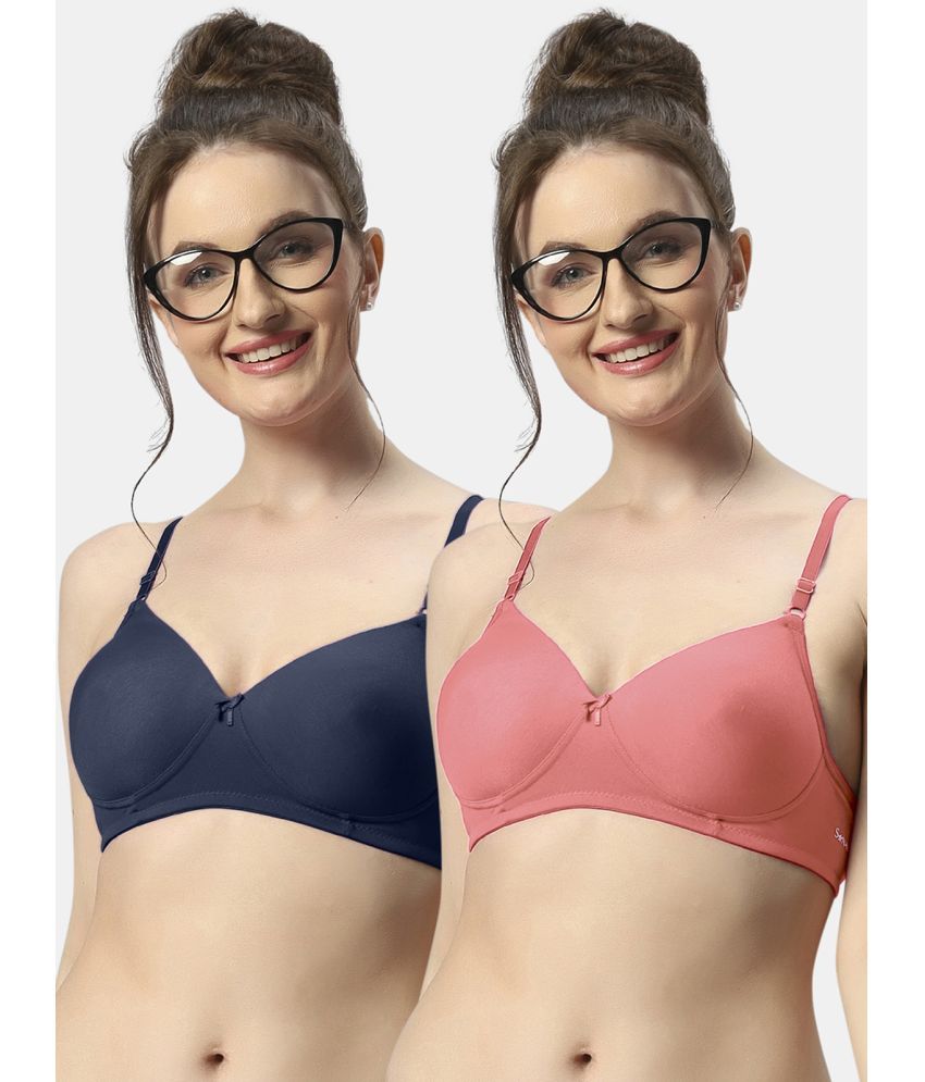     			Sonari Pack of 2 Polyester Women's T-Shirt Bra ( Multicolor ) 007navyrpink