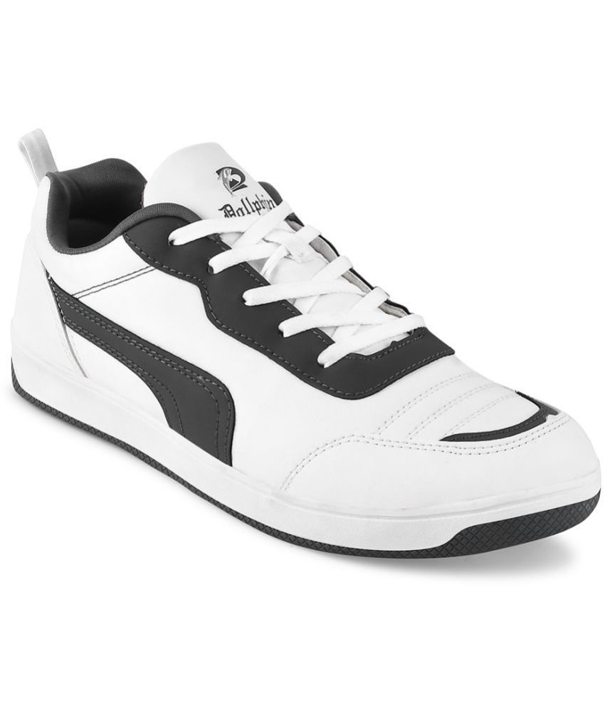     			Dollphin PUNCH-503-WHITE-GREY White Men's Sports Running Shoes