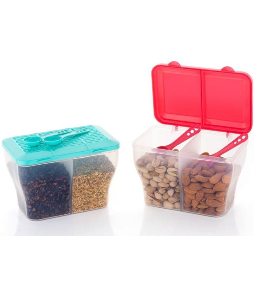     			FIT4CHEF Dal/Pasta/Grocery PET Multicolor Multi-Purpose Container ( Set of 2 )