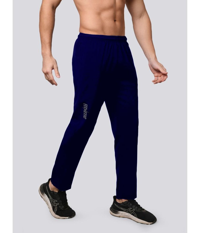     			FITNETIC Navy Blue Polyester Men's Trackpants ( Pack of 1 )