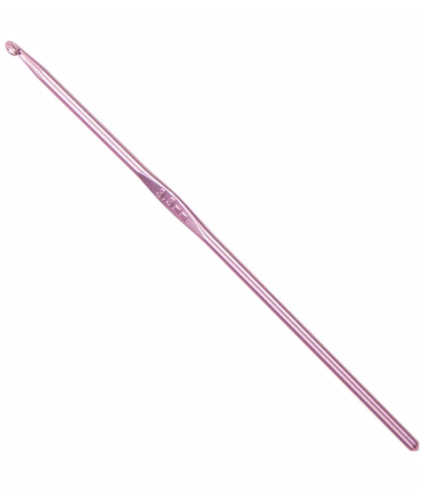     			Jyoti Crochet Hook Aluminium for Wool Work, Hand Knitted Sewing DIY Craft Weaving Needle, Ideal for Sweaters, Purses, Scarves, and Booties, 15798 (Colored, 6"/15cm of Size 9/3.5mm) - 5 Pieces