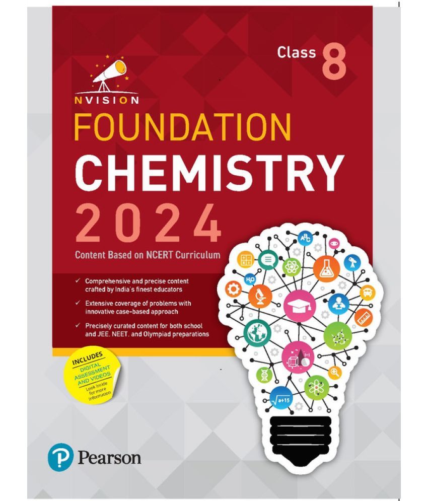     			Pearson - Nvision Foundation 2024  Chemistry Class 8, | Based on NCERT Curriculum | School, JEE, NEET, Olympiad |