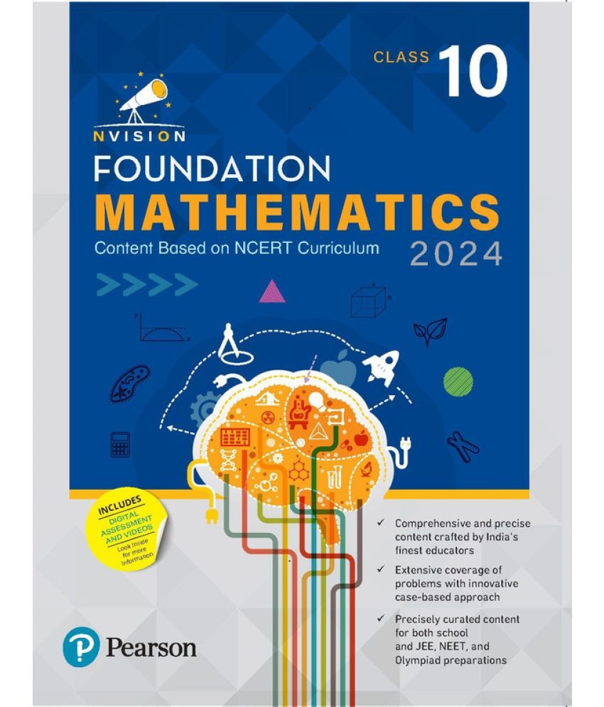     			Pearson - Nvision Foundation 2024  Mathematics Class 10, | Based on NCERT Curriculum | School, JEE, NEET, Olympiad |