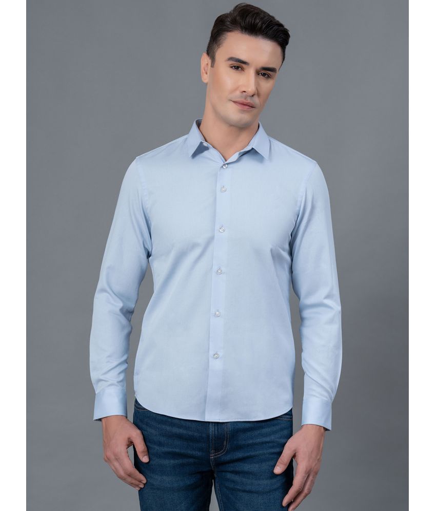     			Red Tape 100% Cotton Regular Fit Self Design Full Sleeves Men's Casual Shirt - Blue ( Pack of 1 )