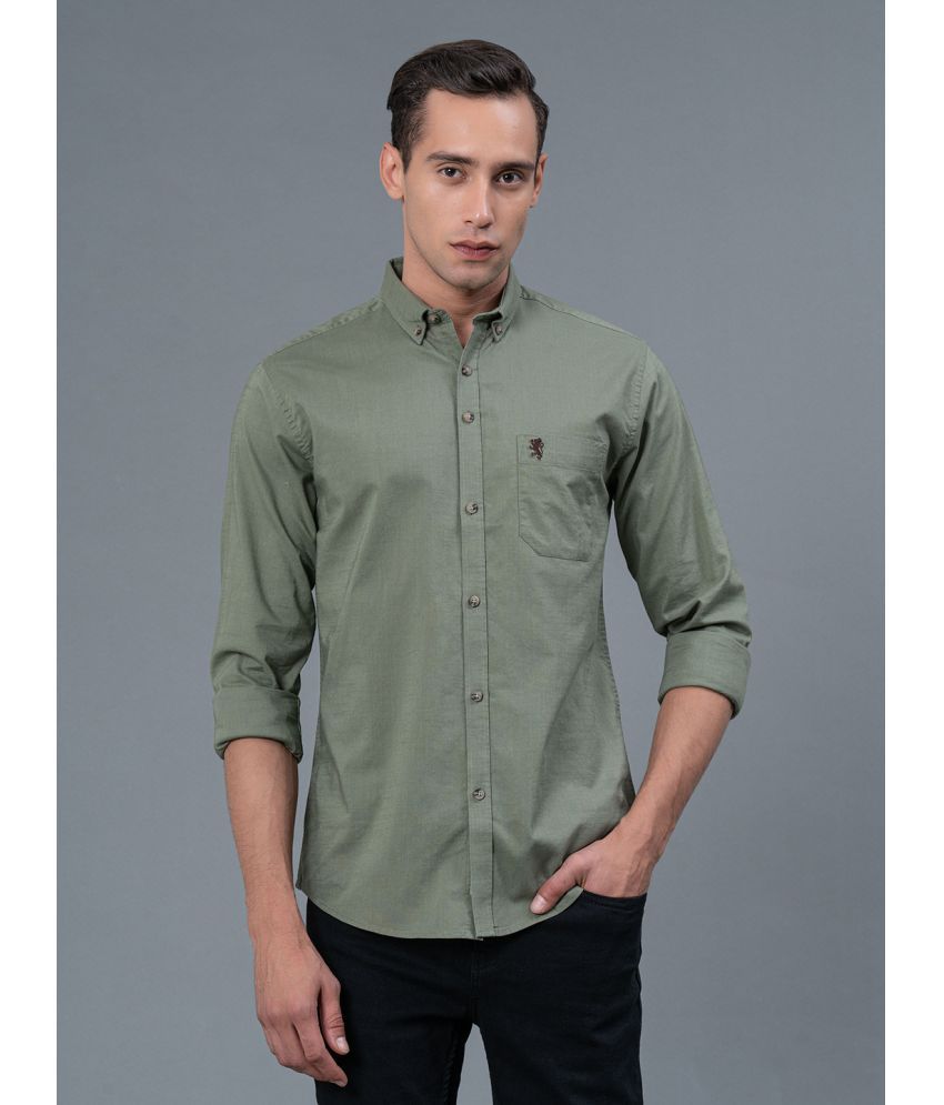     			Red Tape 100% Cotton Regular Fit Solids Full Sleeves Men's Casual Shirt - Olive ( Pack of 1 )