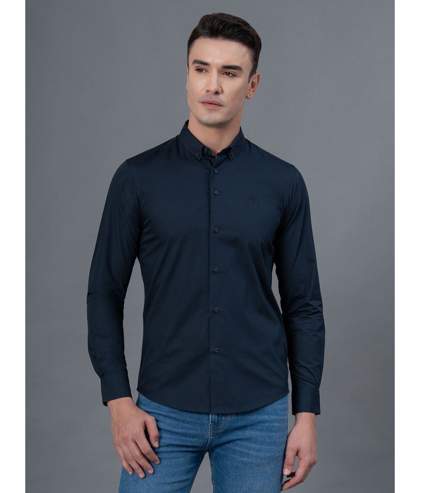     			Red Tape Cotton Blend Regular Fit Solids Full Sleeves Men's Casual Shirt - Navy ( Pack of 1 )