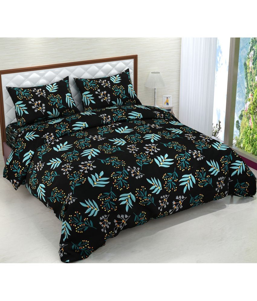     			SHUBH Polyester Floral 1 Double Bedsheet with 2 Pillow Covers - Multicolor