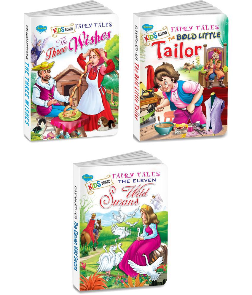     			Sawan Present Set Of 3 Books | Kids Board Fairy Tales | The Three Wishes, The Eleven Wild Swans And The Bold Little Tailor (Board Book, Manoj Publications Editorial Board)