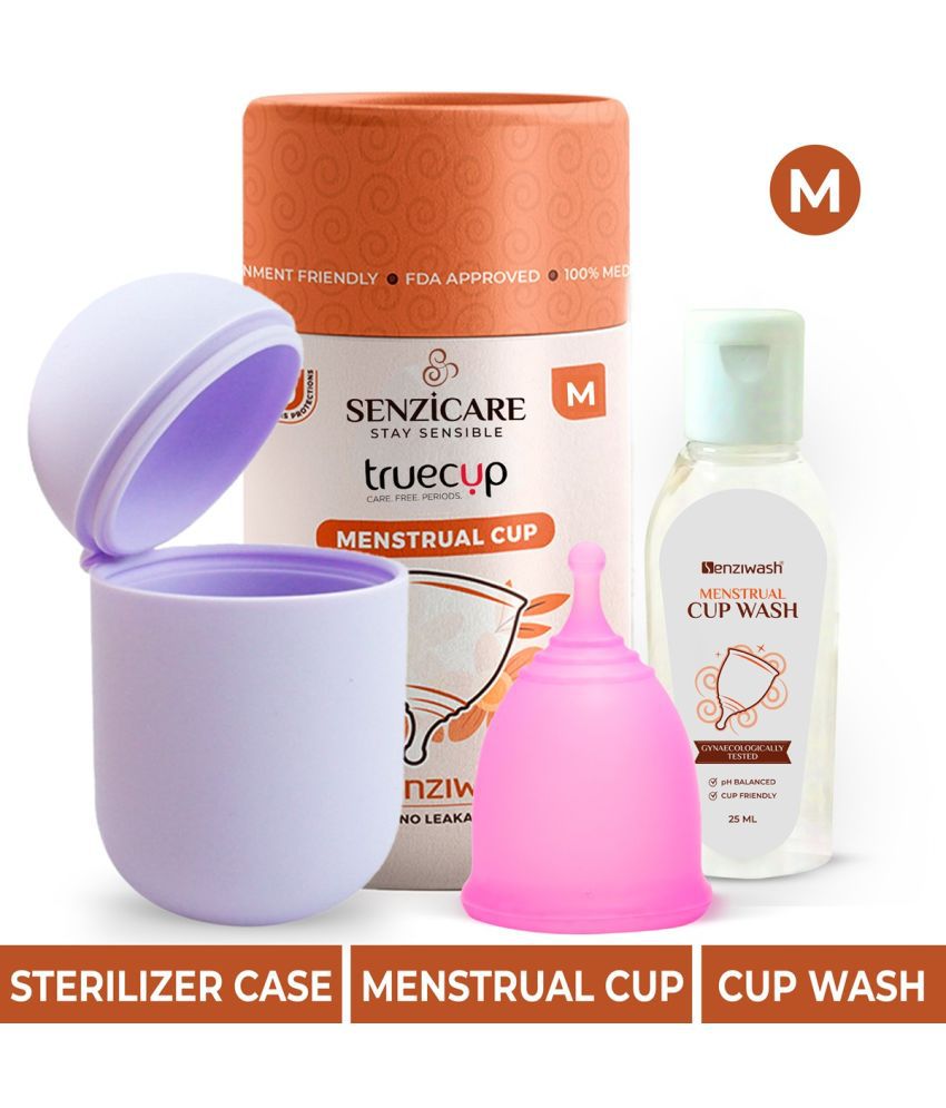     			Senziwash Silicone Reusable Menstrual Cup Medium ( Pack of 1 )