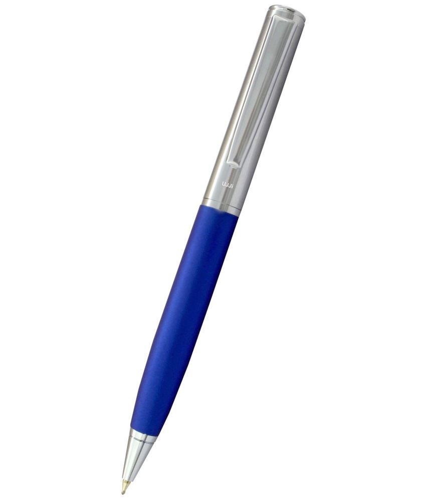     			UJJi Matte Blue with Chrome Clip (Blue Ink) Ball Pen