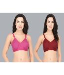 Viral Girl Pack of 2 Cotton Women's T-Shirt Bra ( Maroon ) SD-ERTINA-D.PINK-MAROON