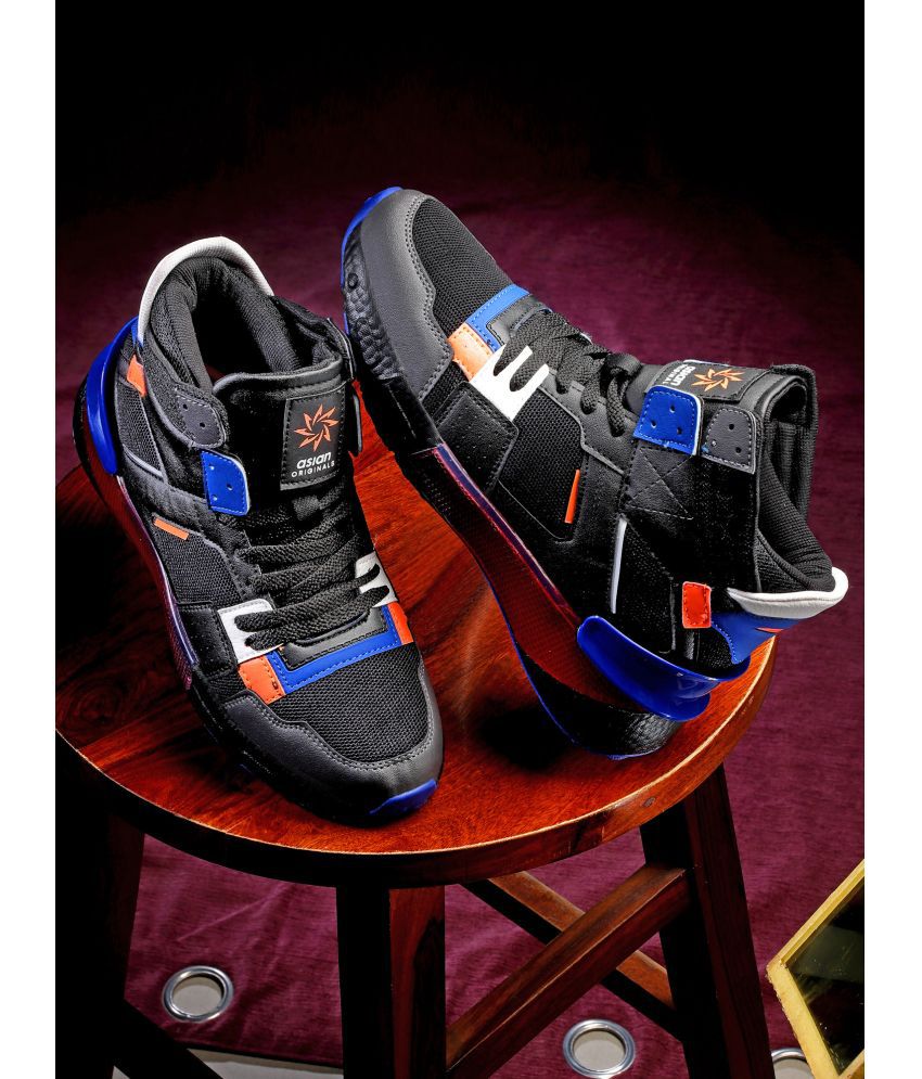     			ASIAN BASKET-03 Black Men's Sneakers