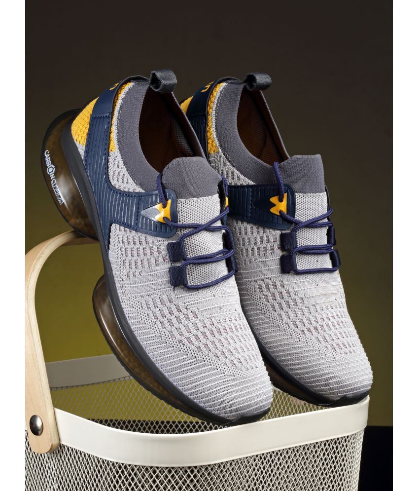     			ASIAN CARBON-02 Light Grey Men's Sports Running Shoes